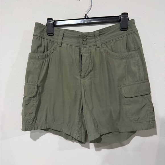 Eddie Bauer Travex Performance Hiking Cargo Shorts Green Size 6 - Picture 6 of 7